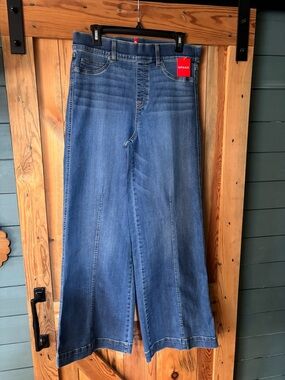 NWT SPANX Women's Blue Wide-Leg Jeans